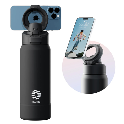 MagnaSip Pro™ – Stainless Steel Thermos Bottle with Magnetic Phone Holder