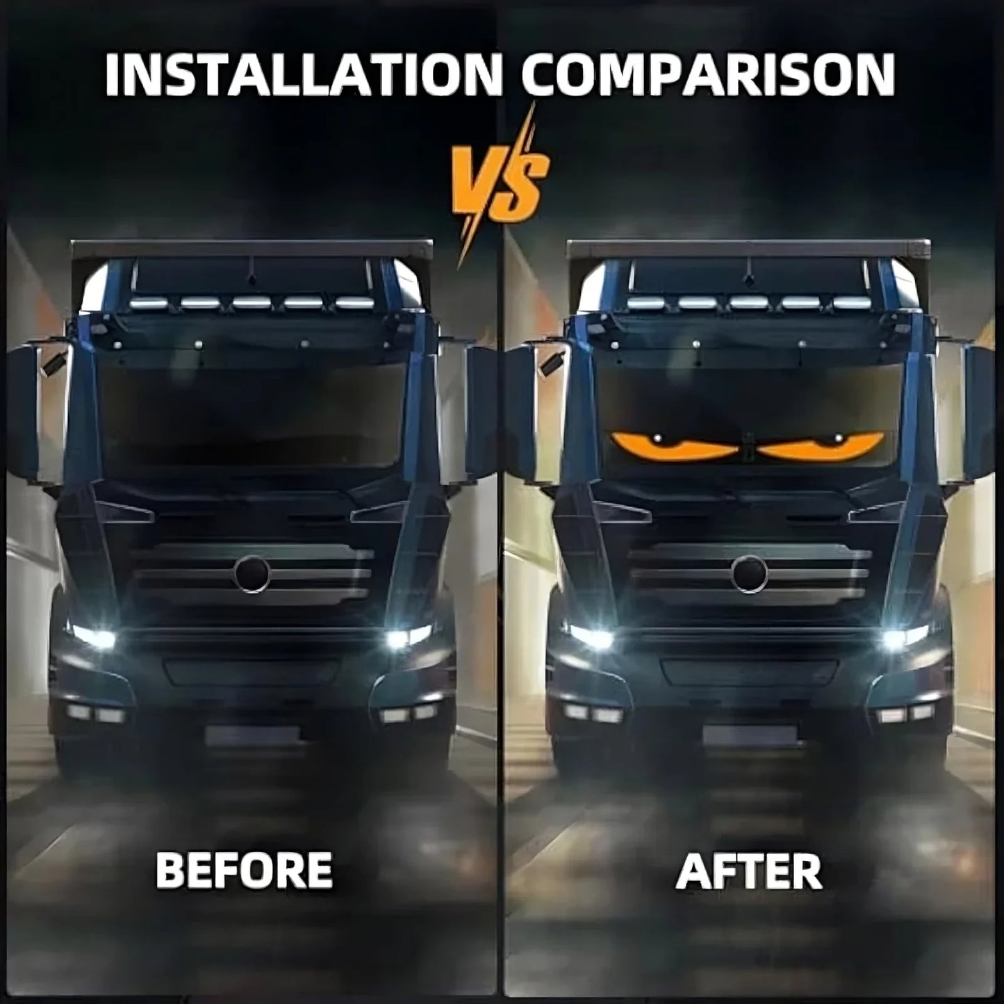 Dynamic Big Eye Lights For Windshield - Voltrazo