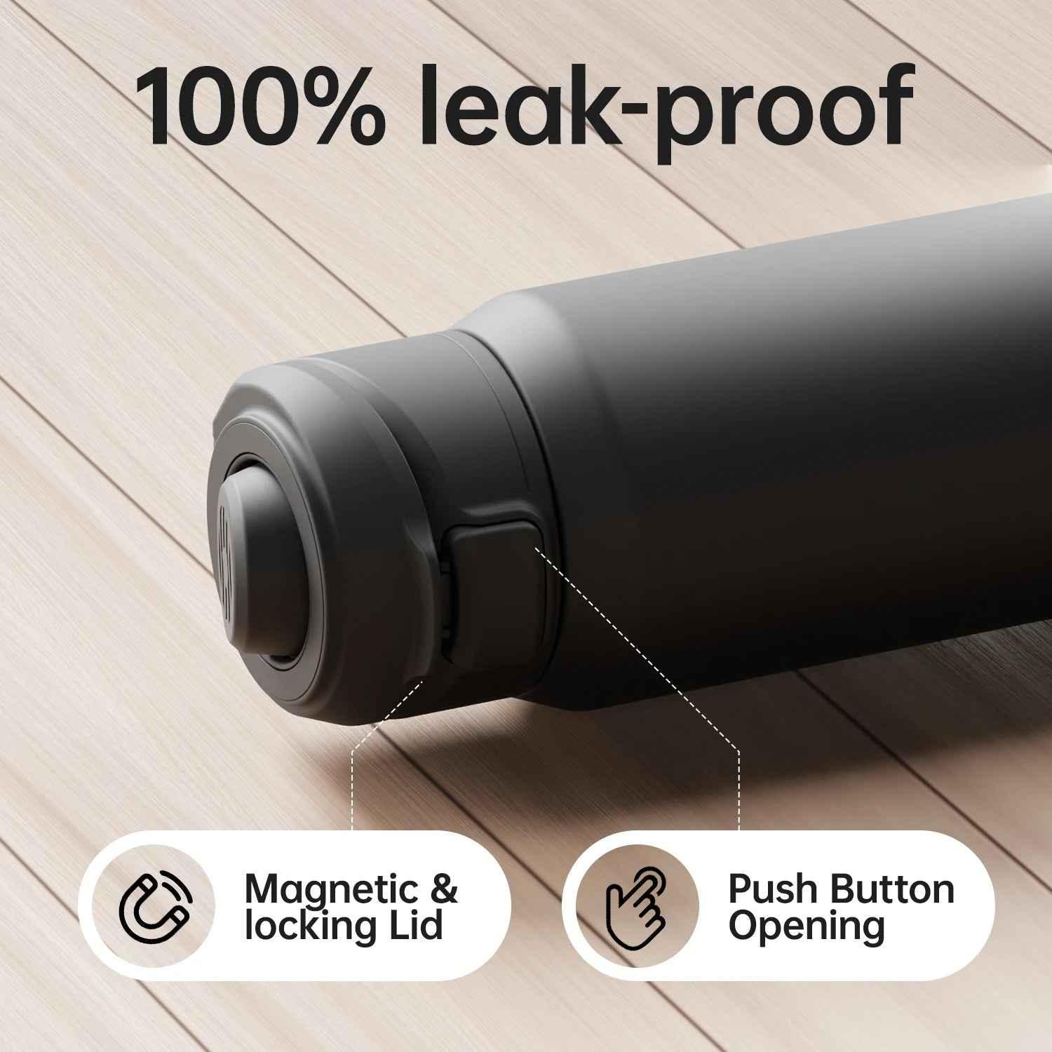 MagnaSip Pro™ – Stainless Steel Thermos Bottle with Magnetic Phone Holder